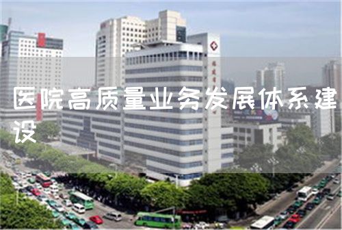 醫(yī)院高質(zhì)量業(yè)務發(fā)展體系建設(圖1)
