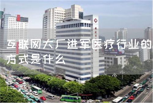 互聯(lián)網(wǎng)大廠進(jìn)軍醫(yī)療行業(yè)的方式是什么(圖1)