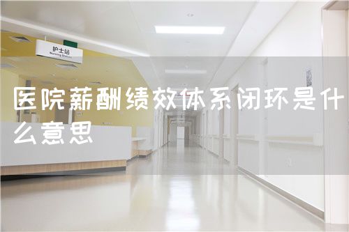 醫(yī)院薪酬績(jī)效體系閉環(huán)是什么意思(圖1)